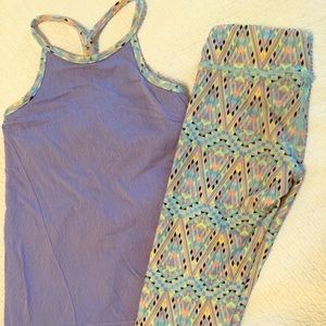 Ivivva tank and crops set. Very good condition.